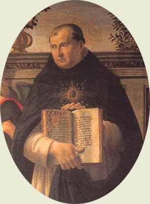 Aquinas painted by Ghirlandaio