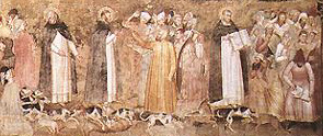 Thomas de Aquino Domini canis ab Andrea de Firenze depictus