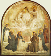 Thomas de Aquino in Coronatione Mariae a Fra Angelico depicta