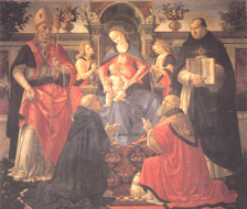 Thomas de Aquino et Dionysius Areopagita a Domenico Ghirlandaio depicti (Galleria degli Uffizi, Firenze)