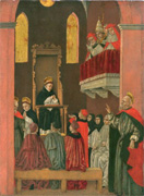 Thomas de Aquino a Bartolomeo degli Erri depictus (Visio fratris Paulini, Legion of Honor Museum, San Francisco)