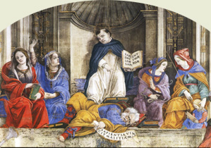 Thomas de Aquino ab Filippinus Lippi depictus (Cappella Carafa, S. Maria sopra Minerva, Roma)