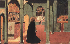 Thomas de Aquino a Sassetta depictus