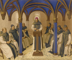 Thomas Aquinas a Fouquet depictus