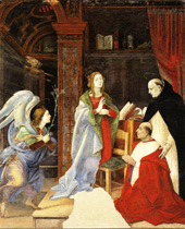 Thomas de Aquino a Filippino Lippi depictus (Cappella Carafa, S. Maria sopra Minerva, Roma)