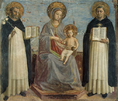 Thomas de Aquino a Fra Angelico depictus (Ermitage)