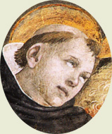 Thomas de Aquino a Filippino Lippi depictus (Cappella Carafa, S. Maria sopra Minerva, Roma)