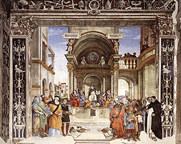 Thomas de Aquino a Filippino Lippi depictus (Cappella Carafa, S. Maria sopra Minerva, Roma)