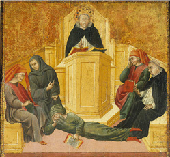 Thomas de Aquino confutator Averroes, a Giovanni di Paolo depictus.jpg