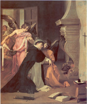 Thomas de Aquino a Velázquez depictus (Temptatio Sancti Thomae, Museo Diocesano, Orihuela [España])